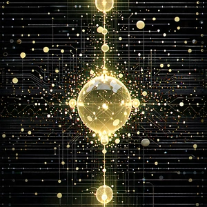 Quantum Computer With Digital Particles With Image