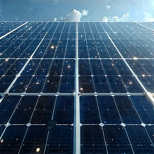 Solar Panel With Digital Particles With Large Solar