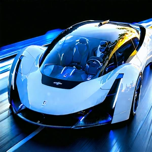Innovative Electric Vehicle (design:1.14) With Sleek White
