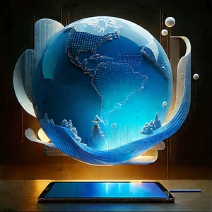 Tablet With (digital:1.27) Artwork With Cell Phone