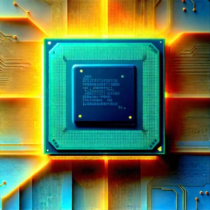 Close-up of microprocessor