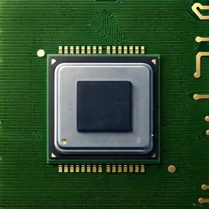 Close-up of microprocessor