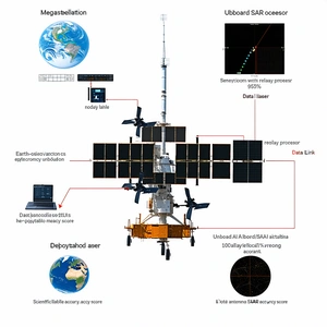 The Image Is A Diagram That Shows The Different Components Of A Satellite