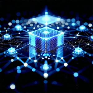 Blockchain Network Visualization With Image, There