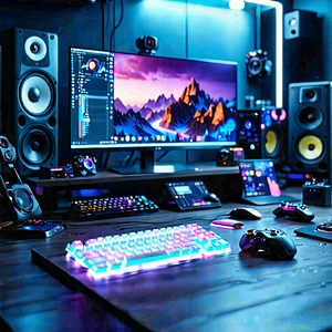 Entertainment Technology In Tech Office With Image, There