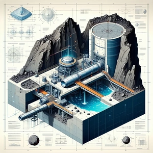 In The Image, There Is A Large, Intricate Structure That Resembles A Futuristic City