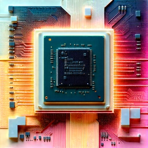 Close-up of microprocessor
