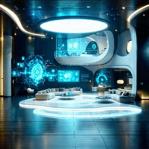 Futuristic Smart Home With Futuristic Living