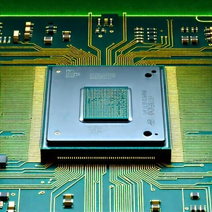 Close-up of microprocessor