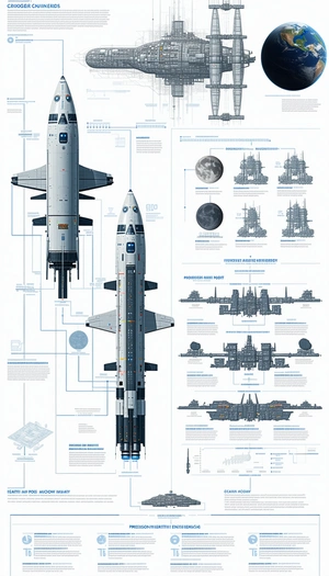 A Large Space Shuttle Is Shown In A Diagram, With Various Parts Labeled