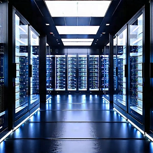 Futuristic server room
