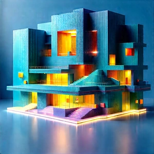 Machine Learning Visualization With Large, Blue,