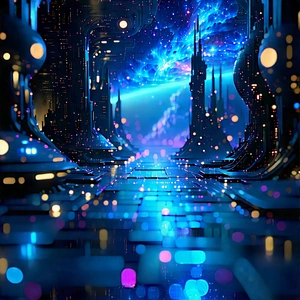 Big Data Visualization With Futuristic Cityscape