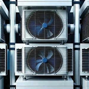 Tech Architectural Photography: Close-up of cooling system