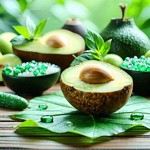 Lifestyle Hdr Photography: Wellness Scene With Healthy Food With Close-up Green