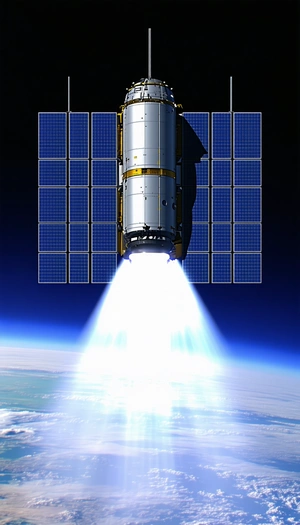 A Space Shuttle Is Shown In The Image, Flying Through The Sky And Leaving A Trail Of Smoke Behind It