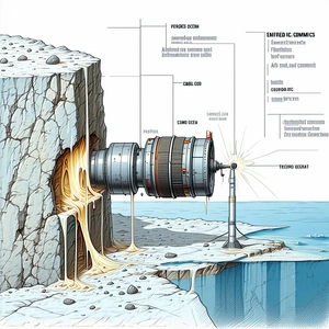 The Image Is A Detailed Illustration Of A Submarine, Showcasing Its Various Components And Functions