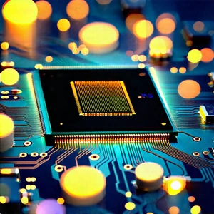 Close-up Of Microprocessor With Close-up Computer