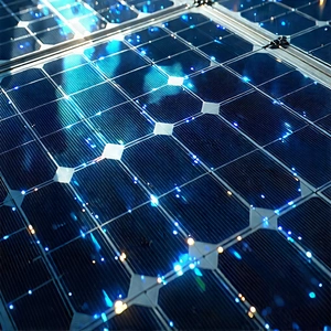 Solar panel with holographic projection