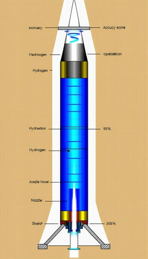 A Blue Tube With A Yellow Stripe On It, Which Is Labeled As A "hydrogen" Tube