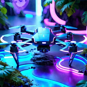 Drone With Streaming Content With Small Drone