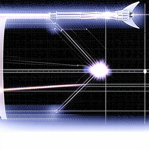 The Image Is A Computer-generated Drawing Of A Spacecraft, With A Focus On The Front Of The Ship