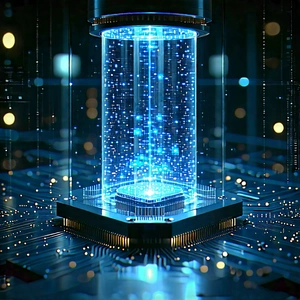 Quantum computer with data streams