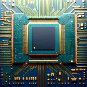 Close-up of microprocessor
