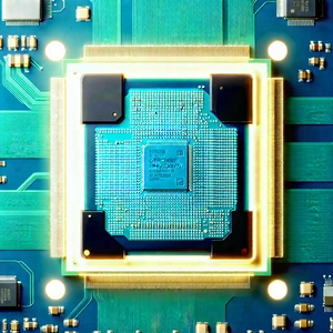 Close-up of microprocessor
