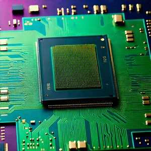 Close-up of microprocessor