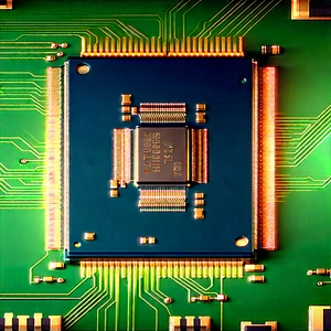 Close-up of microprocessor