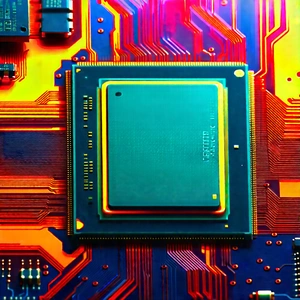 Close-up of microprocessor