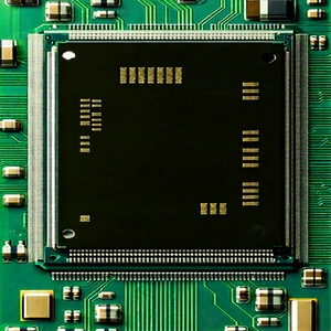 Close-up of microprocessor
