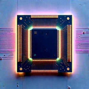 Microchip with neon accents
