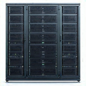Server rack with laser scanning
