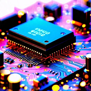Close-up of electronic circuit