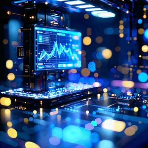 Machine Learning Visualization With Computer Monitor