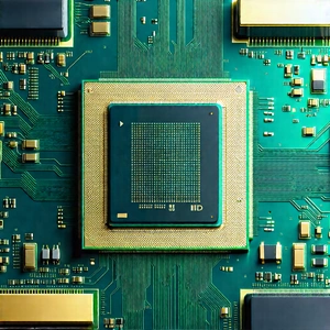 Close-up of microprocessor