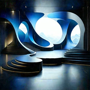 Futuristic Innovation Hub With Image, There