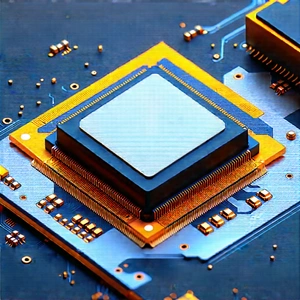 Close-up of microprocessor