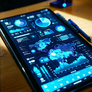 Tablet with data visualization