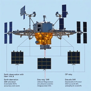 The Image Is A Diagram Of A Spacecraft, Showing Its Various Components And Their Functions