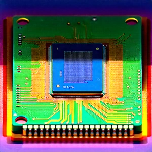Close-up of microprocessor
