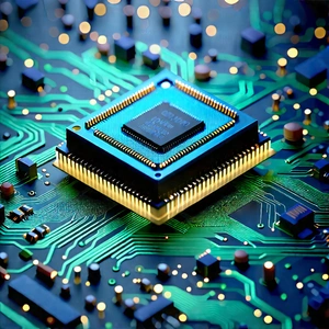 Close-up of electronic circuit