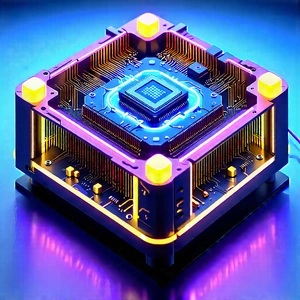 Quantum computer with neon accents