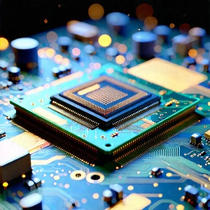 Close-up of microprocessor