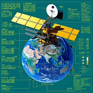 detailed diagram spacecraft, specifically satellite