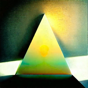 Abstract Art Nouveau Style: Triangular composition with (dramatic:1.4) contrast