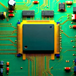 Close-up of electronic circuit