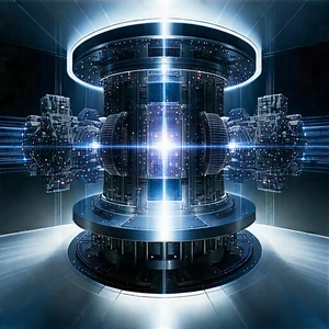 Quantum computer with laser scanning